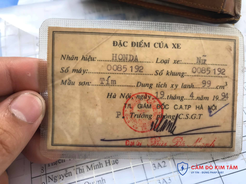 Cầm Giấy Tờ Xe Máy Uy Tín – Không Giữ Xe, Giải Ngân Nhanh