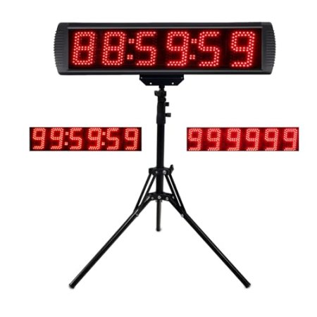 (2023 Update) LUCKY TIME Race Clock with Tripod, LED Digital Display with Counter Function can up to 999999