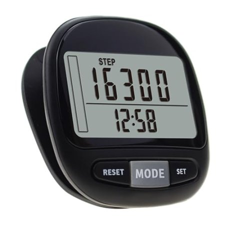 3D Pedometer for Walking Step Counter with Removable Clip and Lanyard Step Trackers with Distance Calorie Record