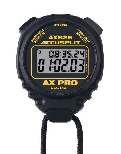 ACCUSPLIT AX625 PRO Cumulative/Lap Split Stopwatch, Black