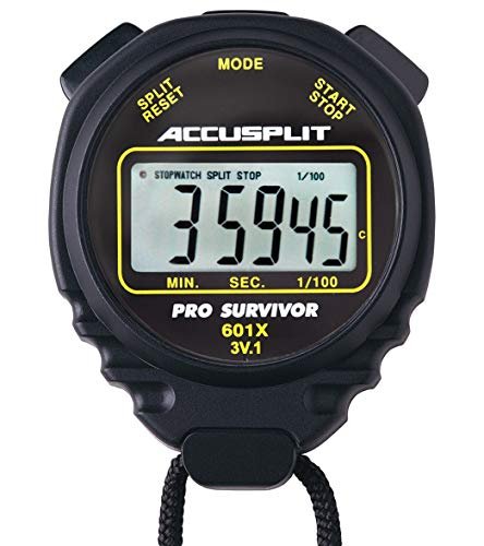 ACCUSPLIT Pro Survivor A601X Stopwatch, Black