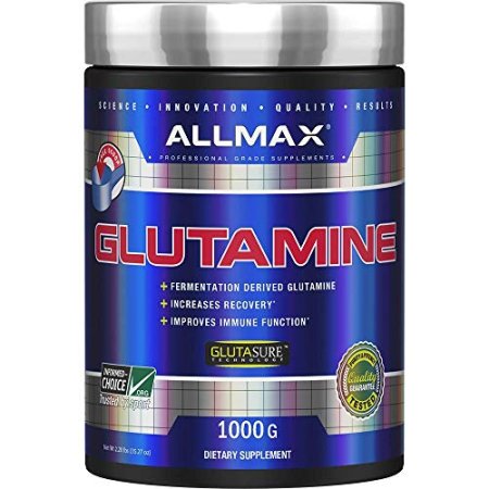 ALLMAX Nutrition L - Glutamine Powder, Muscle Recovery Formula, Gluten Free, Vegan, 1000 Grams