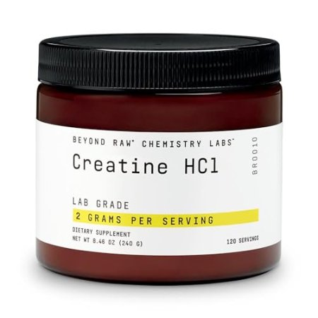 BEYOND RAW Chemistry Labs Creatine HCl Powder | Improves Muscle Performance | 120 Servings