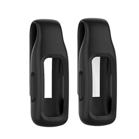 Compatible Lightweight Clip Holder Case Replacement for Fitbit Inspire 2/Inspire 3/Ace 3 Fitness Tracker (2 Packs: Black x 2)