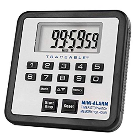 Control Company 5021 Traceable 100-Hour Mini-Alarm Timer and Stopwatch