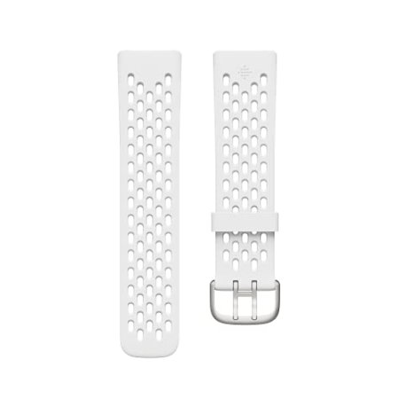 Fitbit Charge 5 & 6 Sport Accessory Band, Official Product, Frost White, Large
