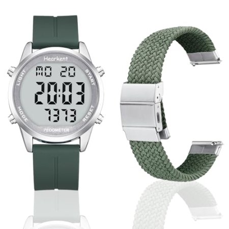 Pedometer Watch for Walking for Senior No App Required with Steps Calories Counter and LCD Large Numbers