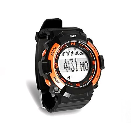 Pyle PSPTR19OR Digital Multifunction Sports Wrist Watch - Smart Fit Classic Men Women Sport Running Training Fitness Gear Tracker w/ Sleep Monitor, Pedometer, Alarm, Stopwatch, Backlight, Orange
