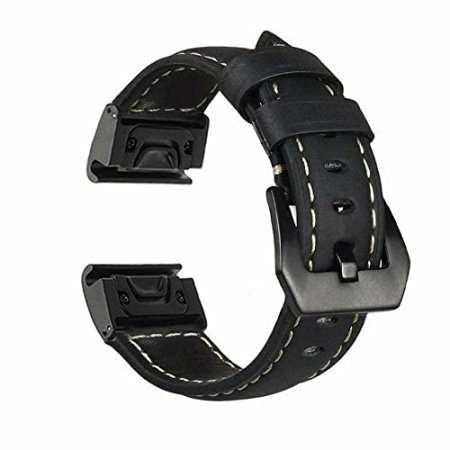 Quickfit Smart Watch Straps For Garmin Fenix 7S 7X 6S 6 6X 5S 5X 5 Plus 3 HR 935 945 Tactix 7 Pro Genuine Leather Wristbands