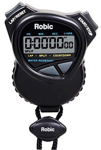 Robic Dual Stopwatch and Hi Precision Countdown Timer-Black