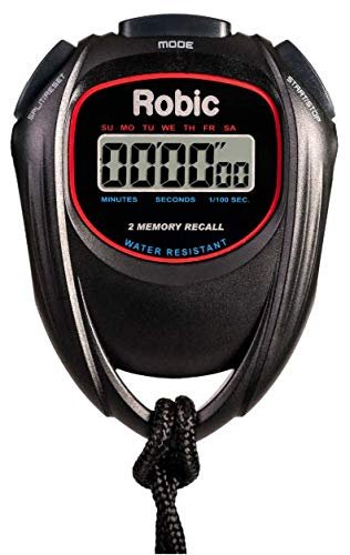 Robic Easy to Use High Precision Stopwatch, Black