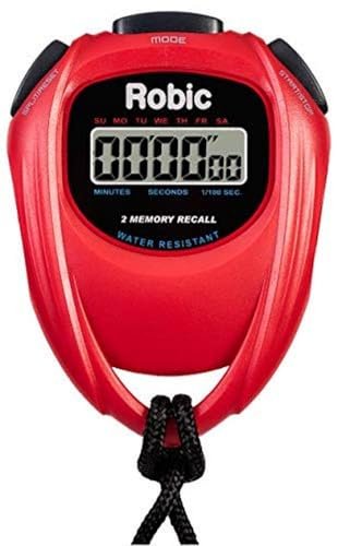 Robic Easy to Use High Precision Stopwatch, Red