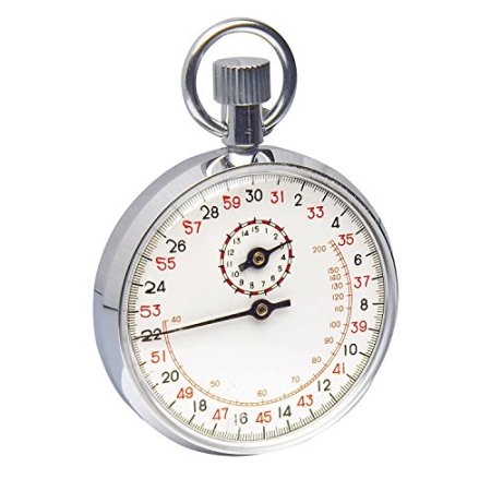 SP Bel-Art, H-B DURAC Analog Copper Chromium Plated Stopwatch; 15 Minute, 1/10 Second Intervals (B61700-5000)