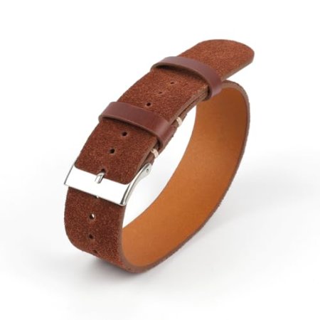 Suede Leather Watchband 18mm 20mm 22m Vintage Brown Long Strap for Men Women Watch Replacement Wristband