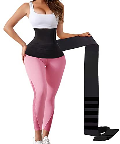 Aniolzd Wrap Waist Trainer for Women Waist Wraps for Stomach Snatch Me Up Bandage Tummy Body Belly Trimmer Wrap Plus Size