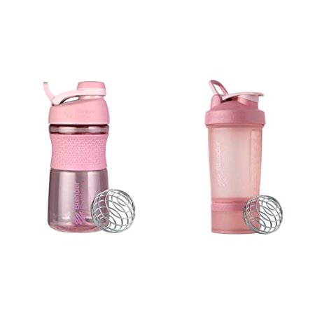 BlenderBottle SportMixer Shaker Bottle and ProStak System for Protein Shakes and Supplement Storage