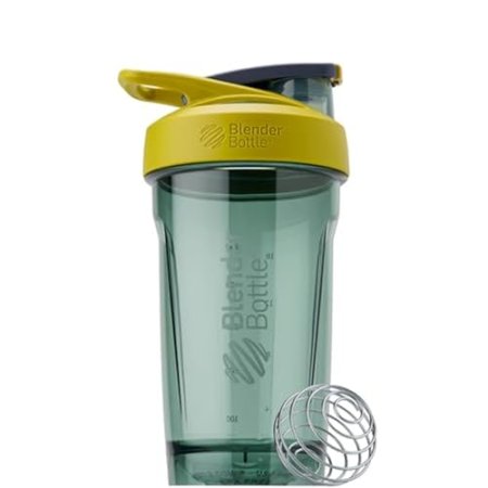 BlenderBottle Strada Shaker Cup Perfect for Protein Shakes and Pre Workout, 24-Ounce, Yellow