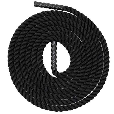 Champion Sports Heavy Training Rope: Rhino Poly Strength & Conditioning Heavy Gym Battle Ropes - Cardio, Cross Training, Weight Training & Crossfit