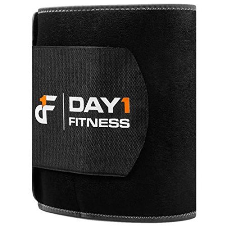 Day 1 Fitness Premium Durable Waist Trimmer Belt for Weight Loss, Abdominal Training - 5 Size Options, Small to XXL - Unisex