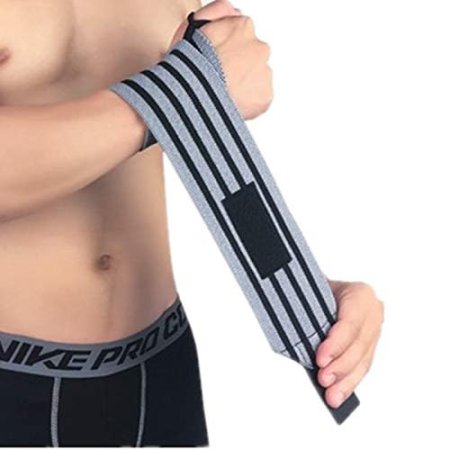 Elastic Wrist Straps for Weightlifting and Working Out, Breathable Wrist Wraps with Thumb Loop, Wrist Brace Support Wristbands for Men Women Cross Training Gym WOD (Pair)