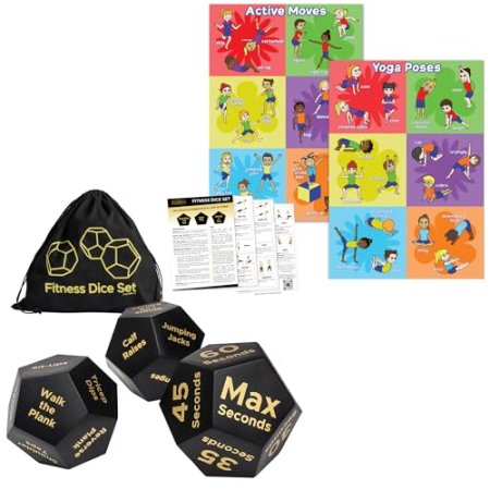 Fitness Dice Set and PE Poster Set - Elevate Physical Education & Fitness