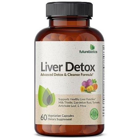 Futurebiotics Liver Detox Advanced Detox & Cleanse Formula Supports Healthy Liver Function with Milk Thistle, Dandelion Root, Turmeric Artichoke Leaf, & More, Non-GMO, 60 Vegetarian Capsules