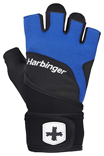 Harbinger Training Grip Wristwrap Weight Lifting Gloves, Unisex