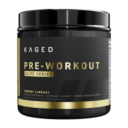 Kaged Pre Workout Powder Pre-Workout Elite for Men & Women | High Stimulant for Energy, Focus, Pumps | L-Citrulline, Beta Alanine, Creatine & 388mg of Organic Caffeine | Cherry Limeade