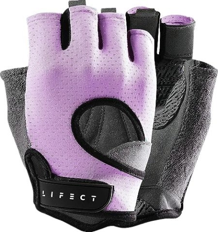 LIFECT Freedom Workout Gloves, Knuckle Weight Lifting Shorty Fingerless Gloves with Curved Open Back, for Powerlifting, Gym, Women and Men