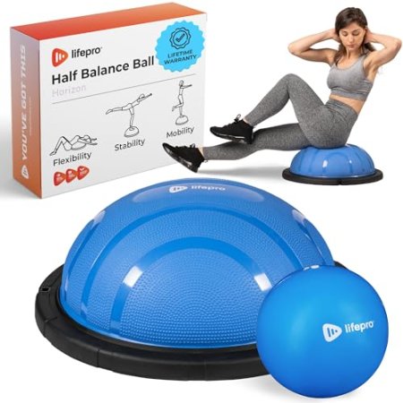 LifePro Half Exercise Ball Trainer - Balance Ball for Exercise - Balance Ball Trainer - Stability Ball for Exercise, Full Body Workout - Half Exercise Ball Balance Trainer for Physical Therapy
