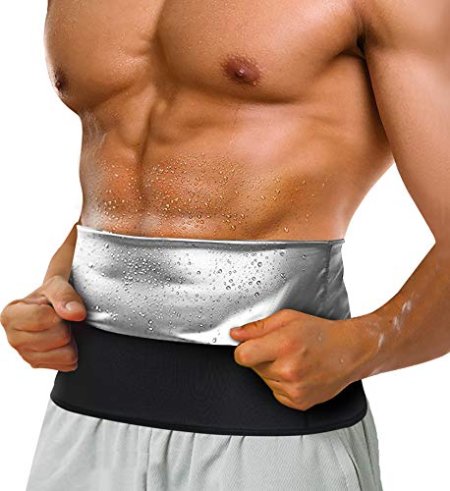 LODAY Waist Trimmer for Men Weight Loss,Stomach Trainer Sweat Workout Shaper,Neoprene-Free Slimming Sauna Belt