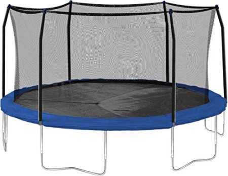 Machrus Upper Bounce Trampoline Net Replacement 7.5FT 8FT 9FT 10FT 12FT 13FT 14FT 15FT 16FT- Safety Net for Straight Poles/Arches Round Trampoline- Inside Enclosure with Straps- UV & Tear-Resistant