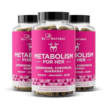 Metabolism for Her 3-pack Bundle - Weight Loss Pills for Women - Appetite Suppressant, Fat Burner, Metabolism Booster - Combat Cravings & Lose Belly Fat - Berberine, Chromium Picolinate & Guarana