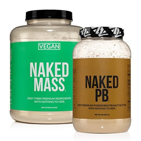 NAKED Soy-Free Protein Bundle: 8LB Vegan Mass and 2LB PB