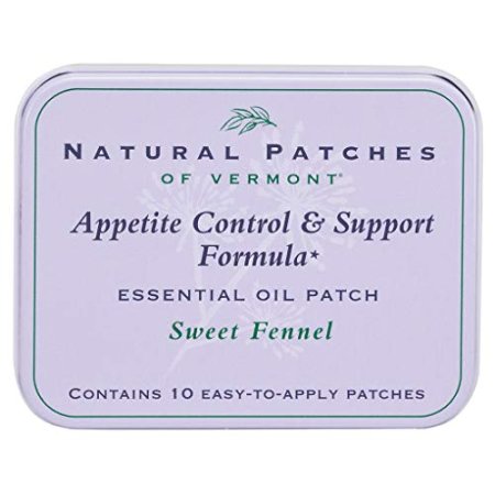 Natural Patches of Vermont Appetite Suppressant Essential Oil Body Patches, Sweet Fennel, 10-Count Tin