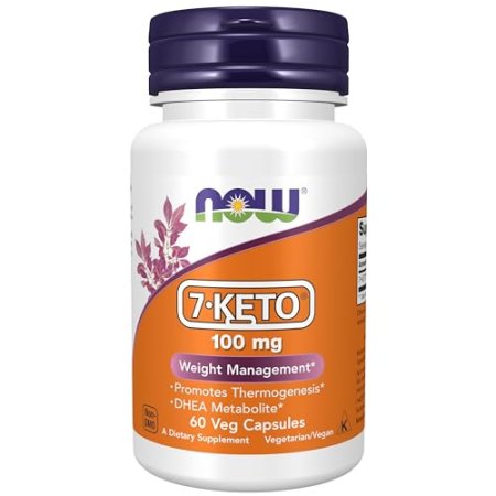 NOW Foods Supplements, 7-Keto (DHEA Acetate-7-one) 100 mg, Weight Management*, 60 Veg Capsules