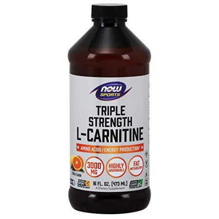 NOW Sports Nutrition, L-Carnitine Liquid, Triple Strength 3000 mg, Citrus, 16-Ounce