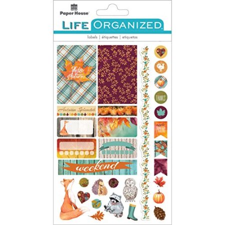 Paper House Productions STPL-0016 Autumn Woods Weekly Kit Planner Stickers, 3-pack, 3 Count