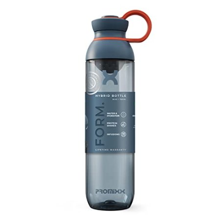 Promixx FORM Sports Water Bottle - Premium BPA Free Water Bottle for Fitness Sports & Outdoors - Sustainable Drinks Bottle with Measurement Markers and Leakproof Lid - 760ml / 26oz (Midnight Blue)