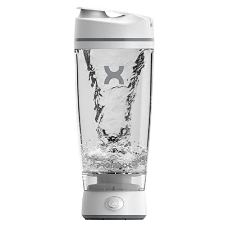 Promixx Original Shaker Bottle - Battery-powered for Smooth Protein Shakes - BPA Free, 20oz Cup (White)