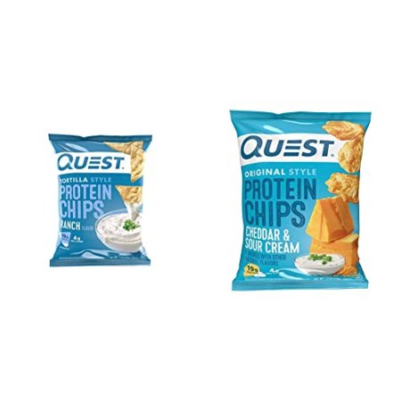 Quest Nutrition Protein Chips Bundle - Ranch, Cheddar & Sour Cream (Pack of 24)