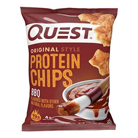 Quest Protein Chips, Cheddar & Sour Cream and BBQ Flavors, High Protein, Low Carb, 1.1 Ounce (12 Count)