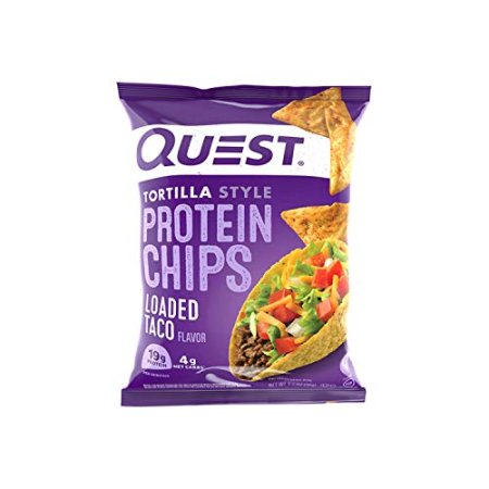 Quest Protein Chips, Sour Cream & Onion and Loaded Taco Tortilla Style, Pack of 12, High Protein, Low Carb