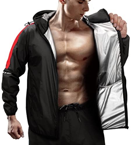 RDX Sauna Suit Weight Loss, Sweat Heat Suit with Hood Fitness Workout Men Women