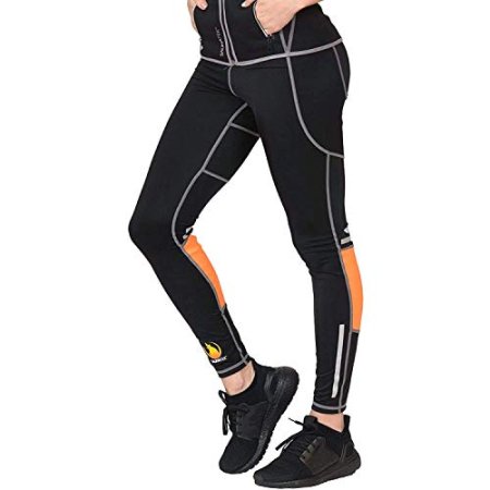 SaunaTek Women's Sauna Sweat Suit Paneled Legging for Exercise and Heat Training, Neoprene