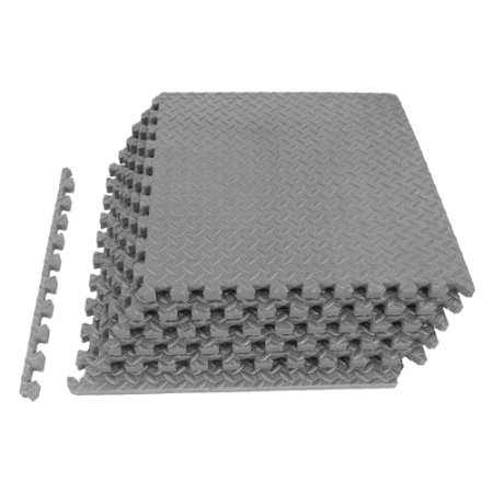 Signature Fitness Puzzle Exercise Mat with EVA Foam Interlocking Tiles for MMA, Exercise, Gymnastics and Home Gym Protective Flooring, Multiple Sizes