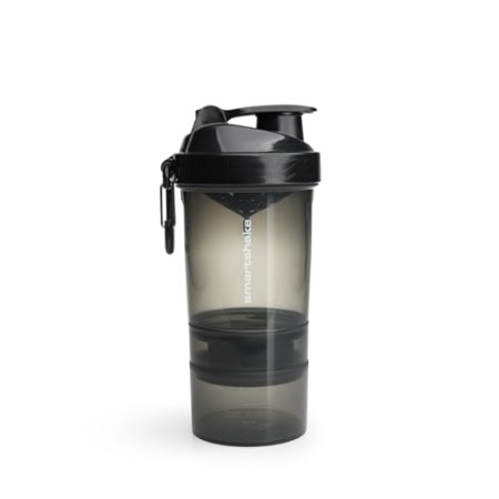 Smartshake Original 2GO, 20 oz Shaker Cup, Gunsmoke Black (Packaging May Vary)