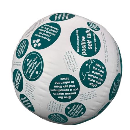 S&S Worldwide Toss 'n Talk-About Positive Attitude Ball. Beach Ball Style Ball, 24