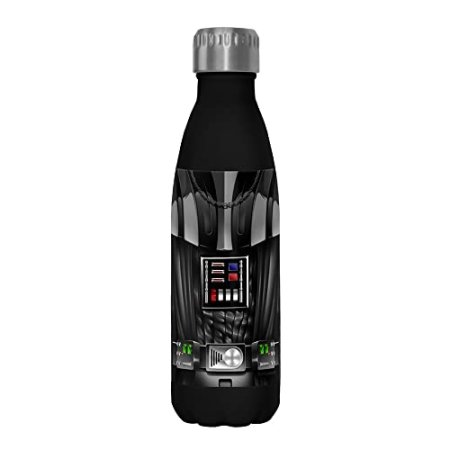 Star Wars Vader Front 17 oz Stainless Steel Water Bottle, 17 Ounce, Multicolored