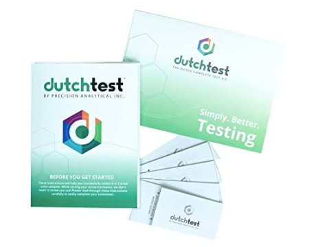 Suzy Cohen at-Home Urine Dutch Test for Complete Hormone Analysis of DHEA, Melatonin, Cortisol, Estrogen, Glutathione, 5 Strips